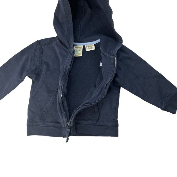 Timberland Boys Front Zipper Hoodie Sweatshirt Jacket Blue Size 18-24 Months - Picture 3 of 8